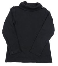 Černý žebrovaný rolák Tu