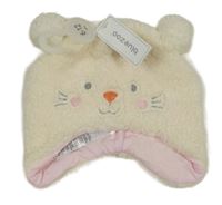 Nové - smetanová huňatá čepice s čumáčkem Bluezoo