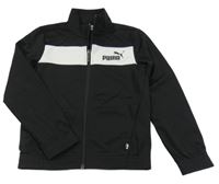 Černo-bílá propínací sportovní mikina s logem PUMA