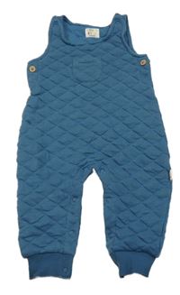 Tmavomodré prošívané laclové vyteplené tepláky s kapsou Maybe Baby