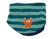 Tmavozeleno-zelený pruhovaný podšitý nákrčník s příšerkou 