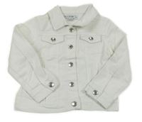 Bílá riflová bunda s límečkem Denim Co.