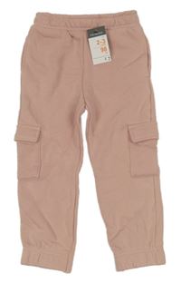 Nové - pudrové cargo tepláky PRIMARK