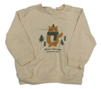 Smetanová mikina s medvídkem LC WaIKIKI