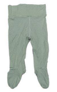 Olivovo-bílé pruhované polodupky Smile