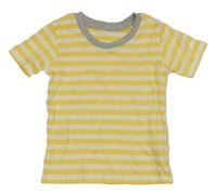 Žluto-bílo-šedé pruhované tričko George