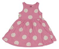 Růžovo-bílé puntíkaté šaty F&F