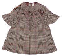 Kostkované úpletové šaty s volánkem a pruhy C&A