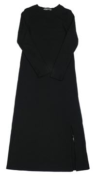 Černé žebrované šaty H&M
