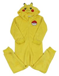 Žlutá plyšová kombinéza s kapucí - Pikachu PRIMARK