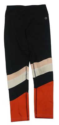 Černo-červené sportovní legíny s pruhy M&S