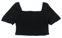 Černý žabičkový crop top Primark