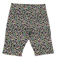 Černo-barevné květované elastické kraťasy M&S
