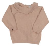 Růžový svetr s límečkem Primark