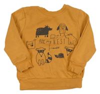 Medová mikina se zvířaty George