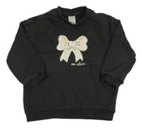 Antracitová mikina s mašlí H&M