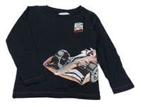 Tmavomodré triko s formulí