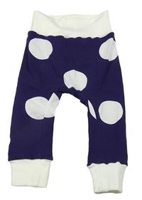 Fialové puntíkaté lehké tepláky