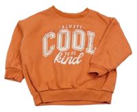 Cihlová oversize mikina s nápisem F&F