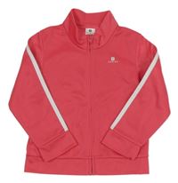 Tmavorůžová sportovní propínací funkční mikina Domyos