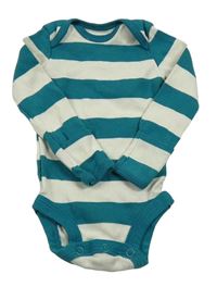 Zeleno-světlebéžové pruhované body Carter's