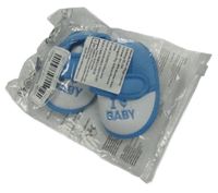 Nové - Bílo-modré capáčky s nápisem vel. 16/17