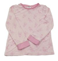 Růžové froté pyžamové triko s baletními piškoty Pocopiano