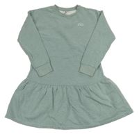 Zelené melírované teplákové šaty se srdíčky Yigga