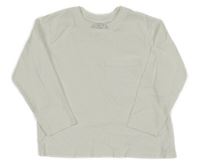 Smetanové triko s kapsou Zara