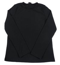 Černé žebrované triko F&F