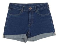 Tmavomodré riflové kraťasy H&M