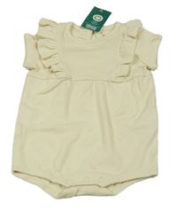 Nové - Béžové žebrované body s volánky Pep&Co