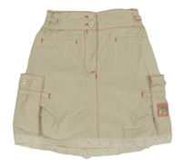 Béžová šusťáková cargo sukně C&A