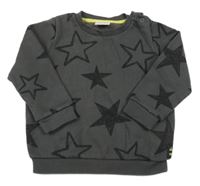 Tmavošedá mikina s hvězdami F&F