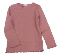 Starorůžové žebrované triko Jonas Nielsen