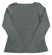 Tmavošedé triko s hvězdami H&M