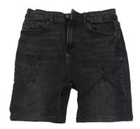 Antracitové riflové kraťasy River Island