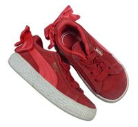 Červené tenisky s mašlí a logem Puma vel. 21