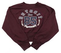 Lilková crop mikina s nápisem New Look