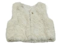 Smetanová kožešinová podšitá vesta H&M