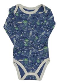 Modré body s podmořským světem