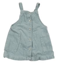 Světlemodré propínací manšestrové šaty Zara