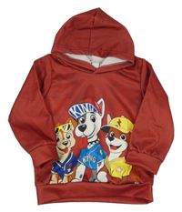 Vínová lehká mikina s Tlapkovou patrolou a kapucí 