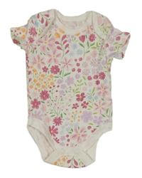 Bílo-barevné květované body 