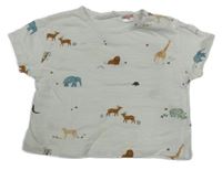 Bílé tričko se zvířátky H&M
