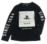 Černé triko s logem PlayStation M&S