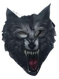 Kostým - Antracitová maska - vlkodlak