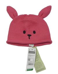 Růžová čepice s oušky - králíček Benetton