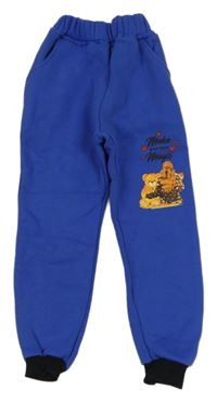 Tmavomodré tepláky s dívkou a medvídkem 