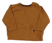 Hnědé triko s medvědem George